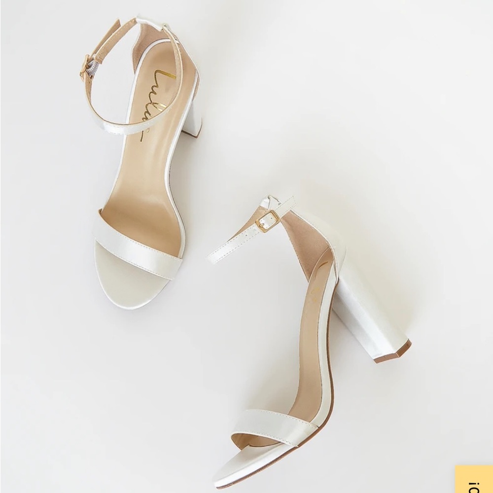 Ivory Satin heels